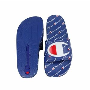 Champion IPO Repeat Slides Blue Sandals Flip Flops
